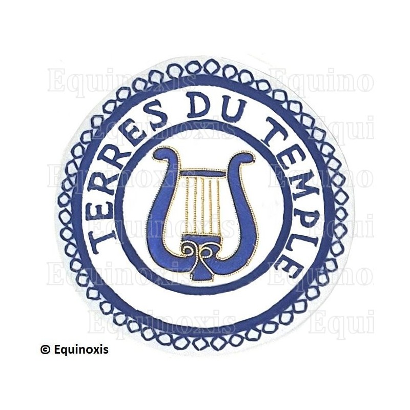 Badge / Macaron GLNF – Petite tenue provinciale – Grand Organiste – Terres du Temple – Brodé main